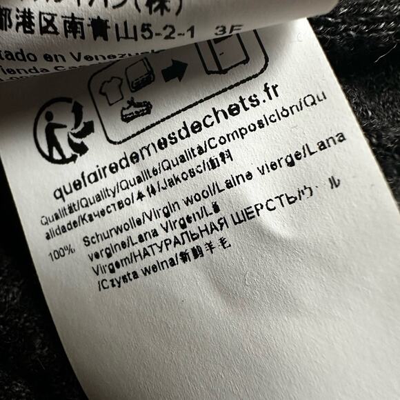 Hugo Boss 100% Italian Virgin Wool Grey Sweater Womens Medium Minimalist Classic - Picture 9 of 11